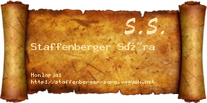Staffenberger Sára névjegykártya