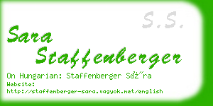sara staffenberger business card